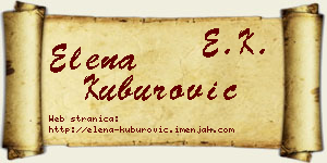 Elena Kuburović vizit kartica